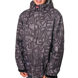 Boys Wintry Printed Snow Jacket - Black