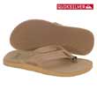 Carver Suede Flip Flops - Tan