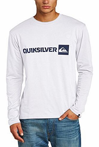 Mens Logo Bright B3 Crew Neck Long Sleeve Top, White, Small