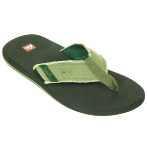 Mens Quiksilver Abyss Flip Flops. Light Army