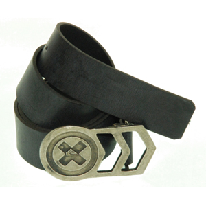 Mens Quiksilver Strike Icon Leather Belt. Black