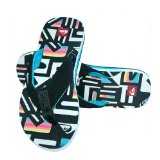 Mens Quicksilver Bleeky Flipflop in Black/White/Multi - Size 9 UK