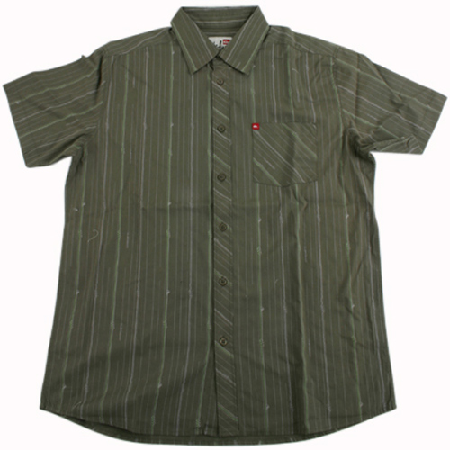 Mens Quiksilver Bihai Ss Shirt Black Olive