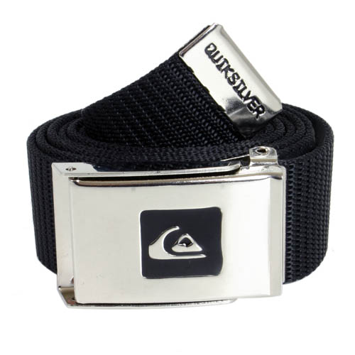 Mens Quiksilver Boom Web Belt Black Nickle