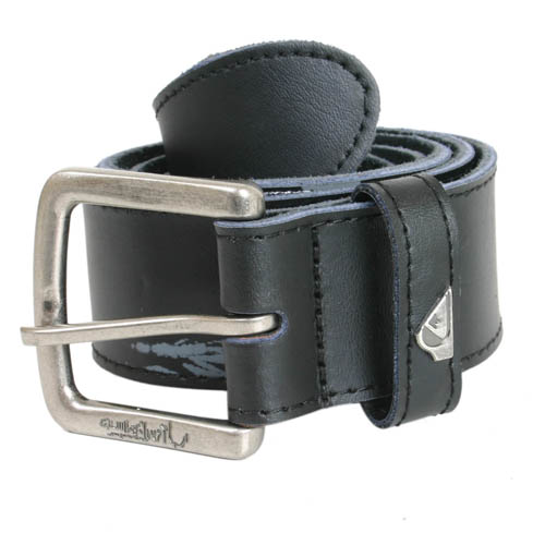 Mens Quiksilver Folk Leather Belt Black