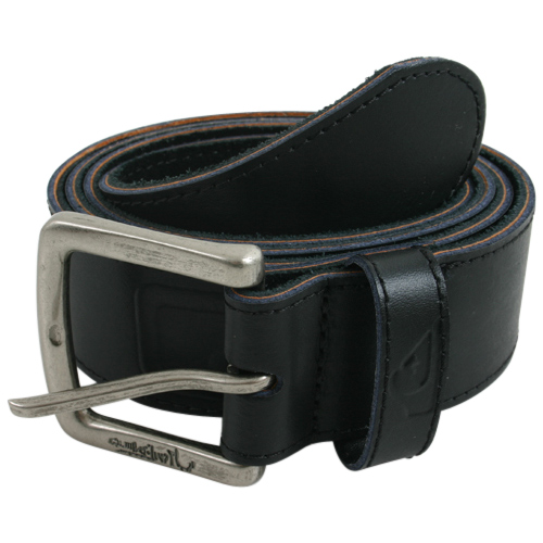 Mens Quiksilver Keep Under Water Leather Belt Black