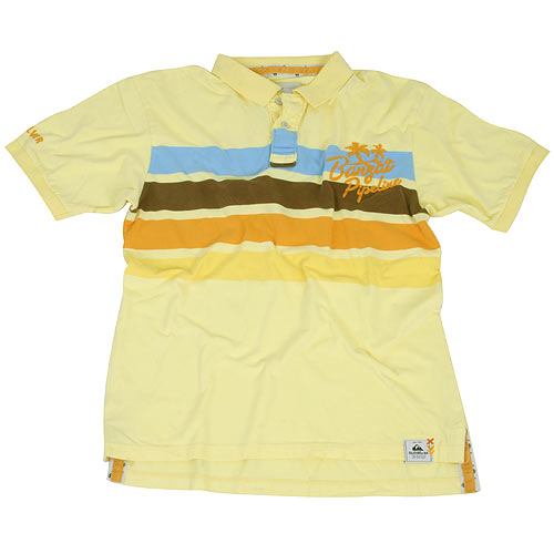 Mens Quiksilver Kinda Polo Shirt 511 Pale Banana