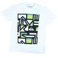 Mens Quiksilver Mega Bleeker Tee White