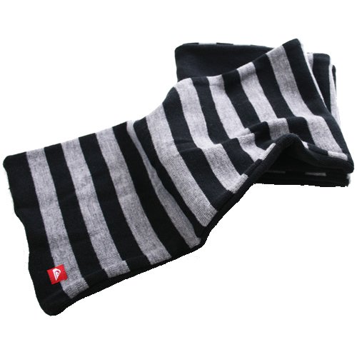 Mens Quiksilver Mysore Striped Scarf Black