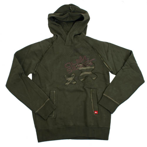 Mens Quiksilver Pollen Level Hoody Triple Forest