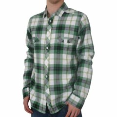 Mens Quiksilver Shaftsbury Flannel Shirt White