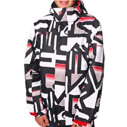 Wintry Printed Snow Jacket - White