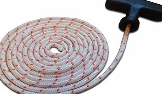 Qulaity recoil cords   free handles 3.5MM X 2 METRES Petrol self propelled lawn mower engine starter rope recoil line INC free handle