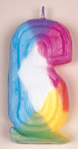 rainbow Candle - Number 6