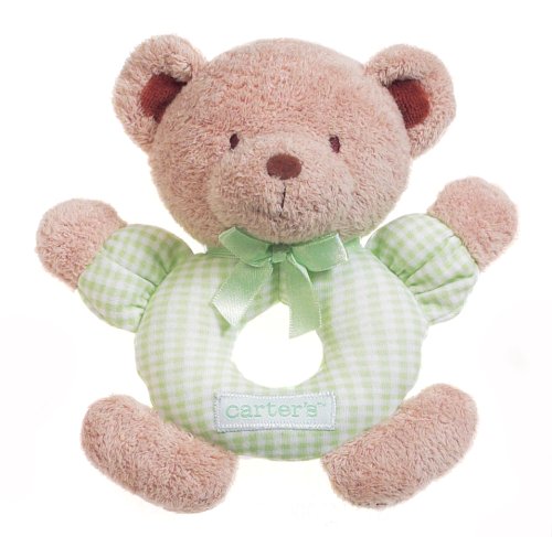 Carters Joy Bear Loop Rattle Green GN4464 Rainbow Designs