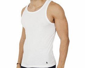 2 pack white pure cotton vests