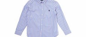 5-7yrs blue poplin cotton shirt