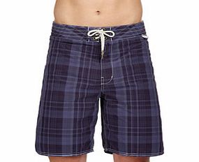 Ralph Lauren Mid-blue and navy checked swim shorts