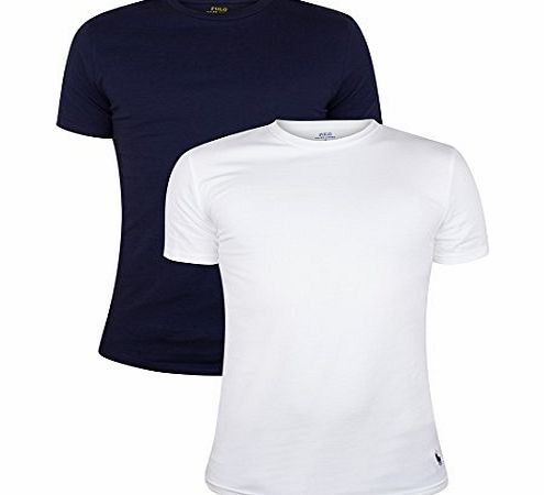 Ralph Lauren Polo Ralph Lauren Mens 2 Pack Crew T-Shirts, Multicoloured, Medium