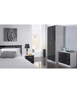 RAM Caspian 3-Piece 2 Door Wardrobe Package - Black