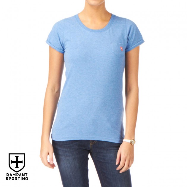 Womens Rampant Sporting Marl Pocket T-Shirt -