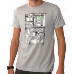 Mens Rapanui Earthfix Organic Tee Grey