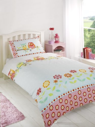 Generic Owls Single Duvet Cover and Pillowcase Set