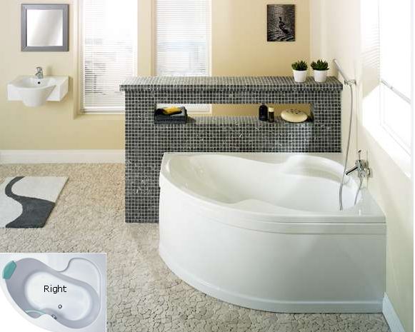 Ravak Rosa Corner Bath 140x105cm Right