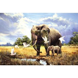 Ravensburger Elephants at the Waterhole 500 Piece Jigsaw Puzzle