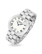 Mens White Dial Stainless Steel Bracelet