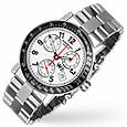 W1 - White Stainless Steel Chronograph Watch w/ Tachymetre