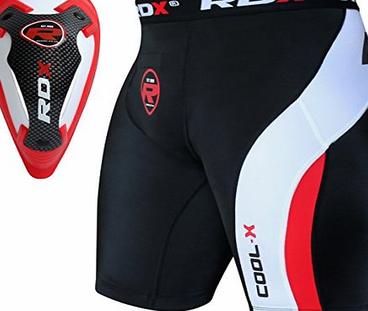 RDX Authentic RDX Compression Flex Shorts amp; Gel Groin Cup Guard MMA Short UFC Boxing Muay Thai