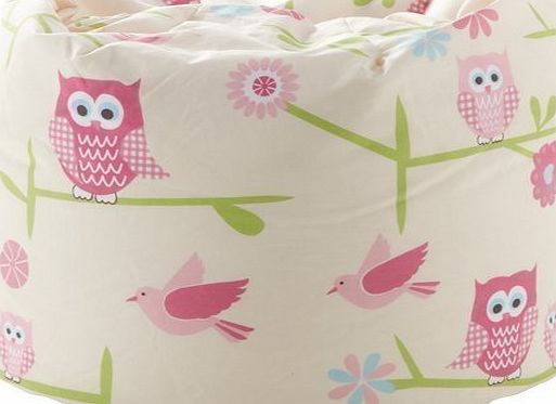 Childrens Bean Bag Owls Design Ready Filled