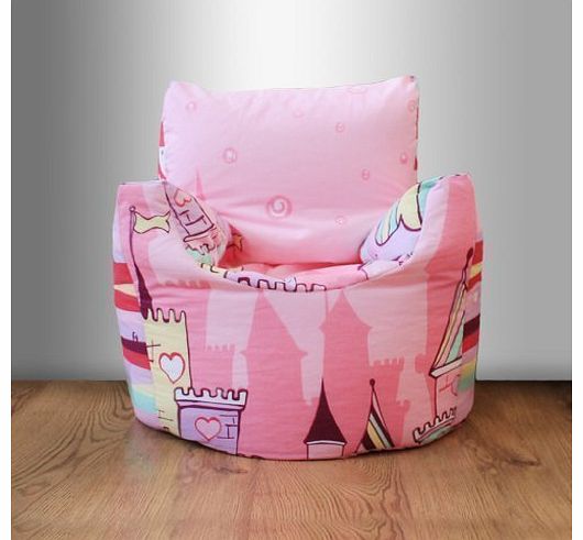 Childrens Filled Bean Chair Princess castle