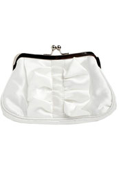 ruffle front evening clutch bag