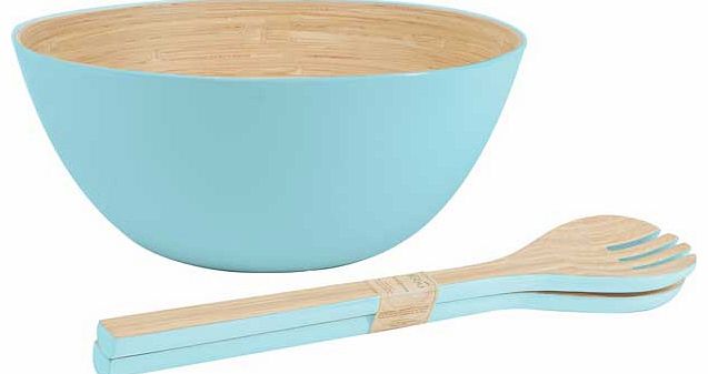 REBU Salad Bowl and Server Set - Aqua