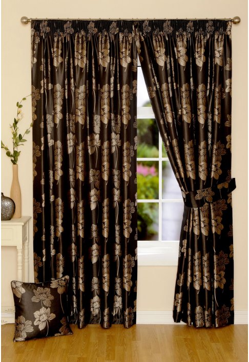 Toledo Black Lined Curtains