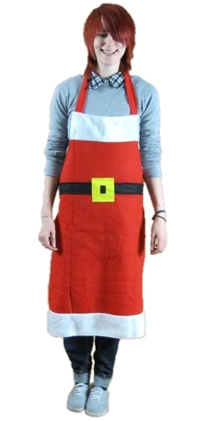 Red Felt Santa Apron