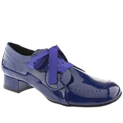 Female Ringo Patent Upper Low Heel in Blue