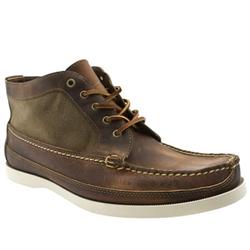 Male Wabasha Chukka Leather Upper Casual Boots in Tan