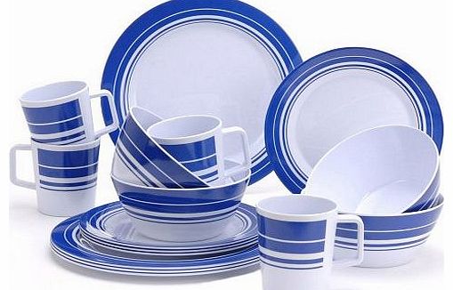 Redcliffs 16 piece Melamine Camping Caravan Picnic Outdoor Dining Dinner Set