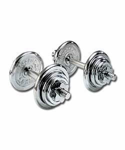 Reebok 20kg Chrome Dumbell Set