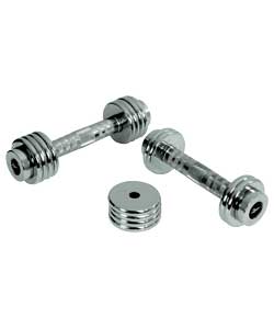 6kg Dumbbell Weights Set - Chrome