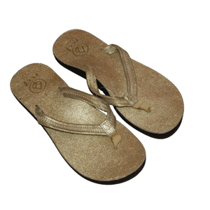 Ladies Reef Costa Rica Flip Flop. Gold Distressed
