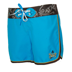 Ladies Reef Goa Land Boardshort. Aqua