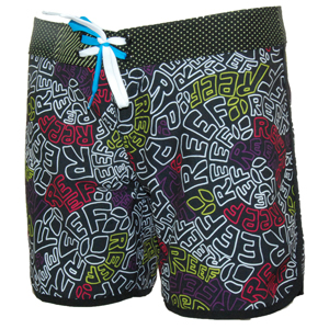 Ladies Reef Screaming Boardshort. Black