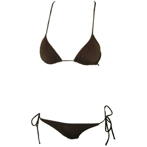 Ladies Reef Solid Gold Plain Bikini. Chocolate