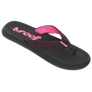 Seaside Sandal - Black/Pink Dots