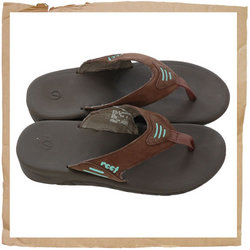 Leather Slap Core Sandal Brown