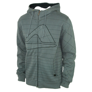 Mens Reef Countermand Zip Thru Hoody. Charcoal